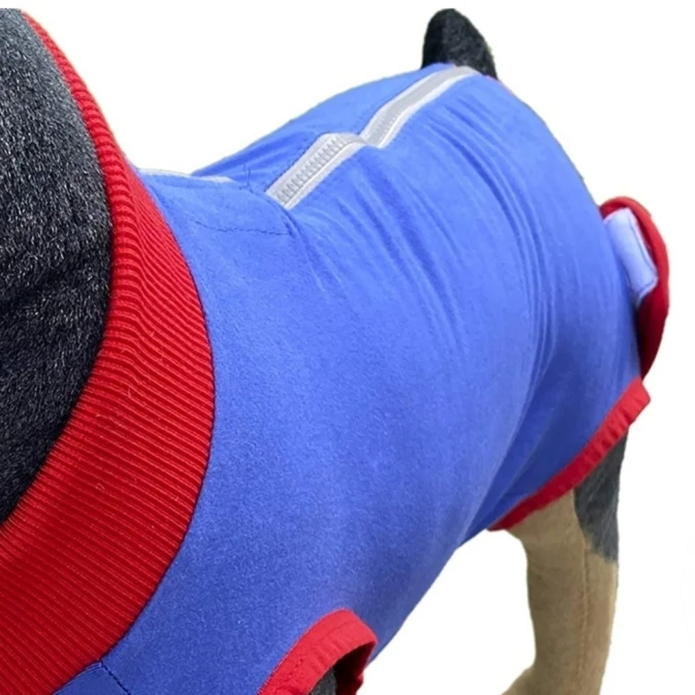 Sparkfire Dog Recovery Suit For After Surgery Size M Blue with Red Trim